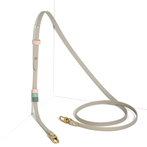 Beige taupe phone sling with gold hardware